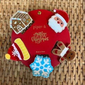 Piper K Christmas Gingerbread hair clips